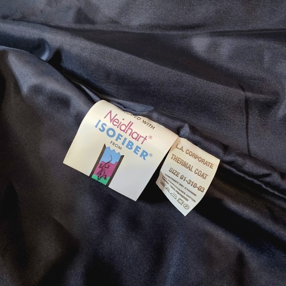 Vtg Royal Mail XL Thermal Logo Coat Navy Blue Workwear Jacket Mens ZipOff Sleeve - Picture 10 of 11